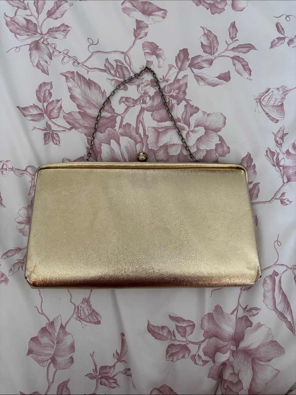 Gold Metallic Evening Clutch Handbag